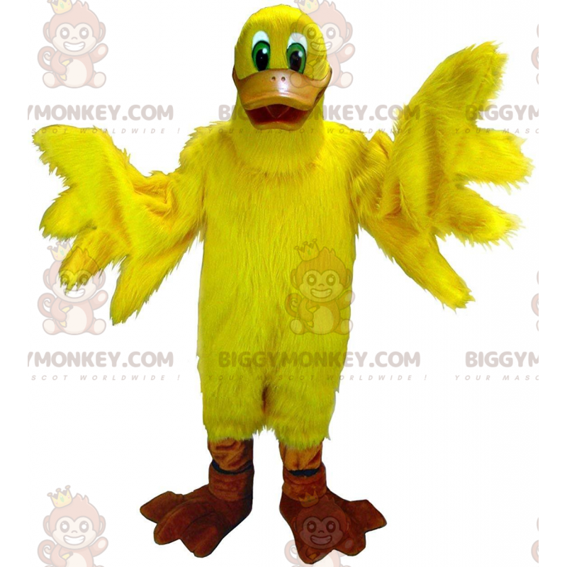 Costume de mascotte BIGGYMONKEY™ de canard jaune géant, costume