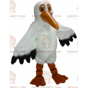 BIGGYMONKEY™ kæmpe pelikan maskot kostume, stor havfugl kostume