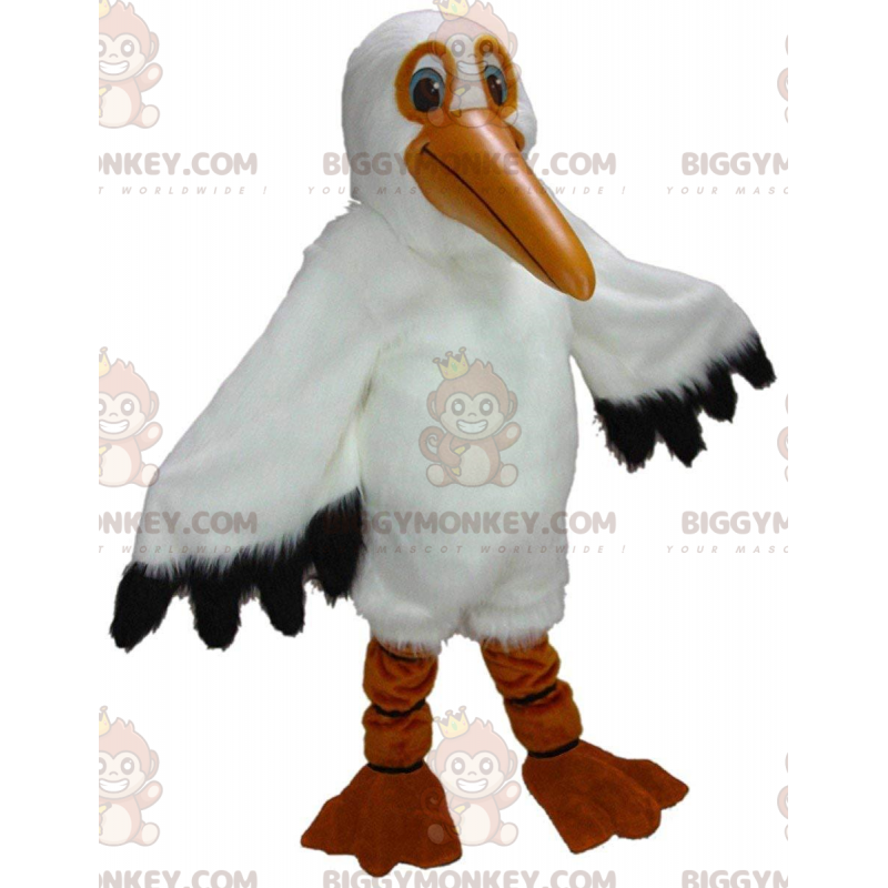 Disfraz de mascota pelícano gigante BIGGYMONKEY™, disfraz de Disfraz de mascota pelícano gigante BIGGYMONKEY™, disfraz de