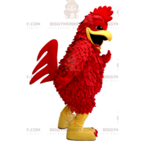 Kjempehøne rød og gul hane BIGGYMONKEY™ maskotkostyme - Gårdsdyr - BIGGYMONKEY_01278 - BiggyMonkey.com