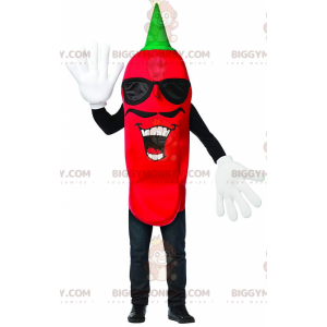 Kostým maskota s knírem Chili Pepper BIGGYMONKEY™, pikantní