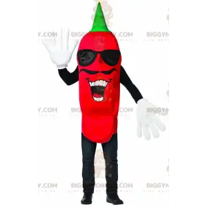 Mustached Chili Pepper BIGGYMONKEY™ Maskottchenkostüm, würziges