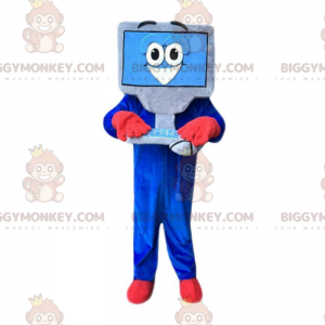 Costume da mascotte da supercomputer BIGGYMONKEY™ con tastiera
