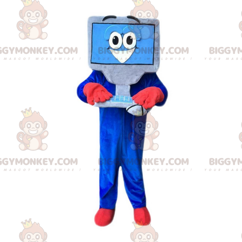 Superdator BIGGYMONKEY™ maskotdräkt med tangentbord och mus - Superdator BIGGYMONKEY™ maskotdräkt med tangentbord och mus -
