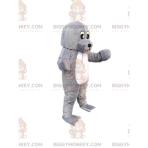BIGGYMONKEY™ maskotdräkt sjölejon, jättegrått sjölejon