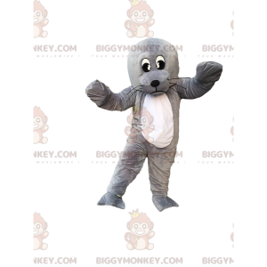 Maskotka kostium lwa morskiego BIGGYMONKEY™, olbrzymi szary lew