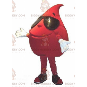 Στολή μασκότ Giant Blood Drop BIGGYMONKEY™ με γυαλιά ηλίου - Μη ταξινομημένες μασκότ - BIGGYMONKEY_011154 - BiggyMonkey.com