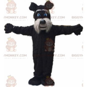 BIGGYMONKEY™ maskotkostyme svart og grå terrier, hårete hundedrakt - Hundemasker - BIGGYMONKEY_011155 - BiggyMonkey.com