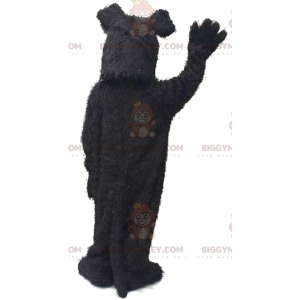 BIGGYMONKEY™ mascot costume black and gray terrier, hairy dog