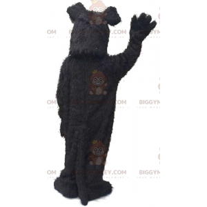 BIGGYMONKEY™ mascottekostuum zwarte en grijze terriër, harig