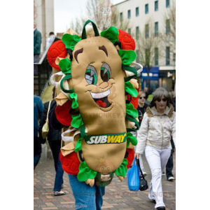 Costume de mascotte BIGGYMONKEY™ de sandwich géant et souriant