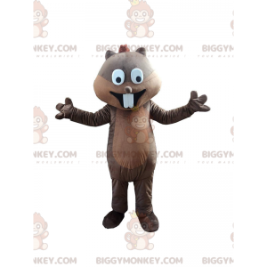 BIGGYMONKEY™ Forest Animal Squirrel With Big Teeth Mascot