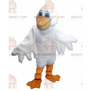 BIGGYMONKEY™ kæmpe pelikan maskot kostume, stor havfugl kostume