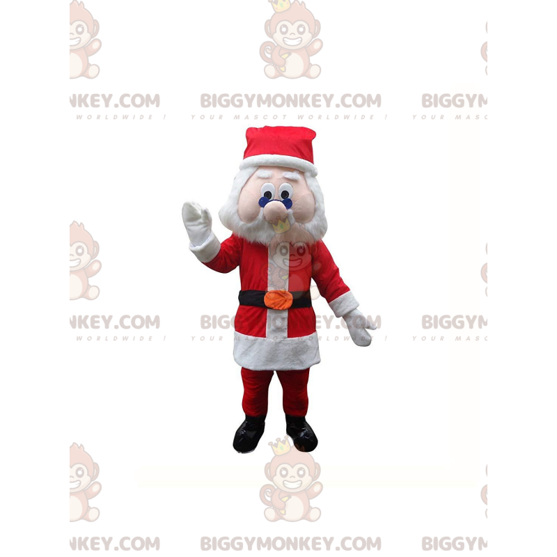 Jultomten BIGGYMONKEY™ Maskotdräkt med röd och vit outfit - Jultomten BIGGYMONKEY™ Maskotdräkt med röd och vit outfit -