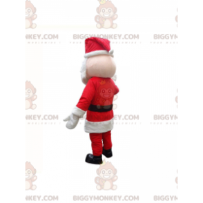 Santa Claus BIGGYMONKEY™ Maskottchenkostüm mit rot-weißem