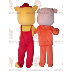 2 BIGGYMONKEY™s mascot of colorful and fun pigs, 2 pigs -