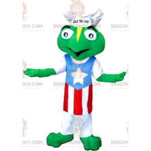 Στολή μασκότ Frog BIGGYMONKEY™ με καπέλο και ποδιά -