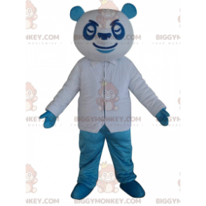 Blå og hvit panda BIGGYMONKEY™ maskotkostyme, fargerik bamsekostyme - Bjørn maskot - BIGGYMONKEY_011177 - BiggyMonkey.com
