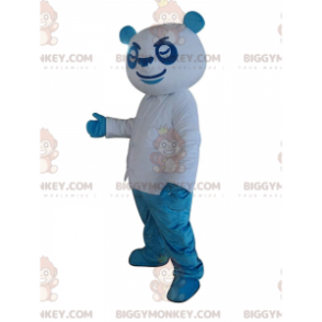 Blå og hvit panda BIGGYMONKEY™ maskotkostyme, fargerik bamsekostyme - Bjørn maskot - BIGGYMONKEY_011177 - BiggyMonkey.com