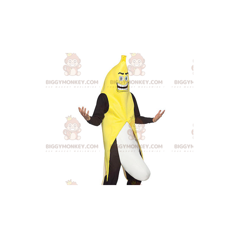 BIGGYMONKEY™-Maskottchen-Kostüm, Gelb, Schwarz und Weiß