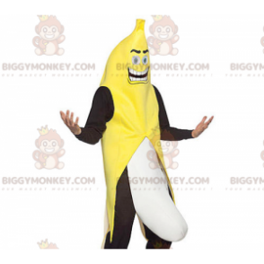 BIGGYMONKEY™-Maskottchen-Kostüm, Gelb, Schwarz und Weiß