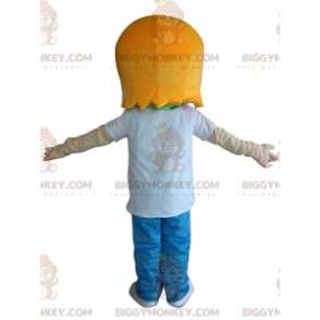BIGGYMONKEY™ maskotkostyme gutt, ung mann med oransje briller - Gutter og jenter maskoter - BIGGYMONKEY_011180 - BiggyMonkey.com