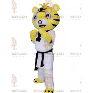 Tiger BIGGYMONKEY™ maskotkostume i karate, judo, kampsportstøj