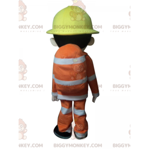 BIGGYMONKEY™ mascot costume of fireman in uniform, fire man