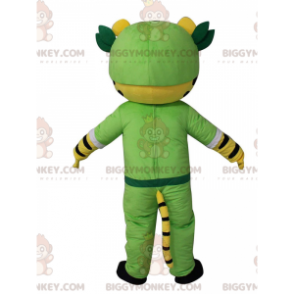 Kostým maskota BIGGYMONKEY™ Žlutý, Bílý a Černý tygr v outfitu Adventurer - Tygří maskoti - BIGGYMONKEY_011193 - BiggyMonkey.com