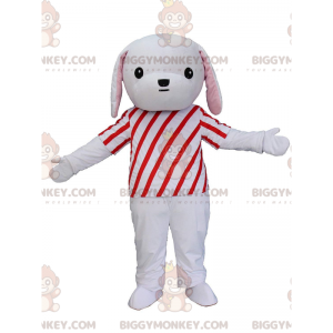 Traje de mascote BIGGYMONKEY™ Cachorrinho cinza e branco com