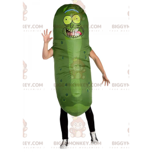 Uppblåsbar pickle BIGGYMONKEY™ maskotdräkt, gigantisk pickle-dräkt - Grönsaksmaskot - BIGGYMONKEY_011198 - BiggyMonkey.com