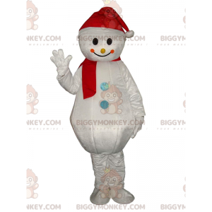 BIGGYMONKEY™ giant snowman mascot costume, winter costume
