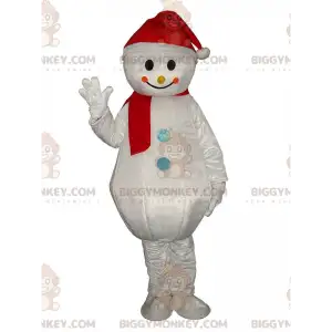 BIGGYMONKEY™ Riesen-Schneemann-Maskottchen-Kostüm, Winterkostüm