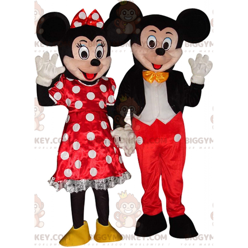 BIGGYMONKEY™s maskot av Musse Pigg och Minnie, Disney-kostymer