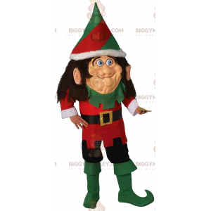 Costume de mascotte BIGGYMONKEY™ de lutin de Noël atypique