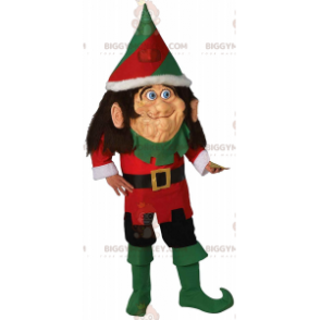 Atypical Christmas elf BIGGYMONKEY™ mascot costume, Christmas