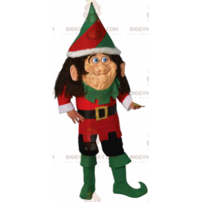 Atypisches Weihnachtselfen BIGGYMONKEY™ Maskottchenkostüm