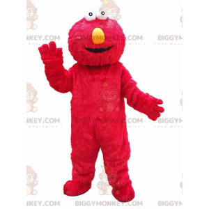 BIGGYMONKEY™ maskotdräkt av Elmo, den berömda röda dockan från