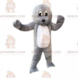 Costume de mascotte BIGGYMONKEY™ de lion de mer, d'otarie grise