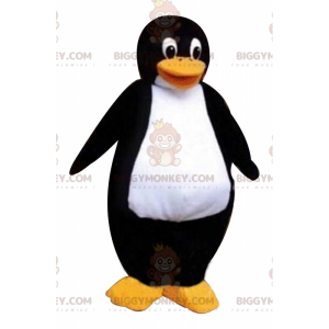 Disfraz de mascota pingüino gigante blanco y negro