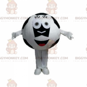 White and Black Soccer Ball BIGGYMONKEY™ Mascot Costume, Soccer