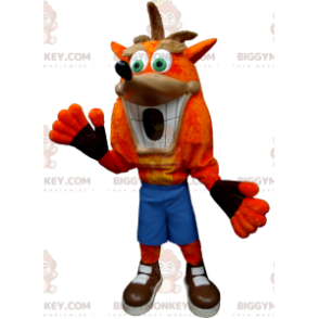 Crash Bandicoot Beroemd videospelpersonage BIGGYMONKEY™-mascottekostuum - Mascottes beroemde mensen - BiggyMonkey.com