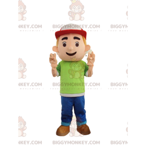 Kleiner Junge BIGGYMONKEY™ Maskottchenkostüm, Teenagerkostüm -