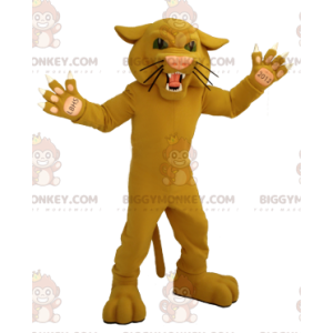 Στολή μασκότ τίγρης BIGGYMONKEY™ Roaring Feline Beige Tiger -