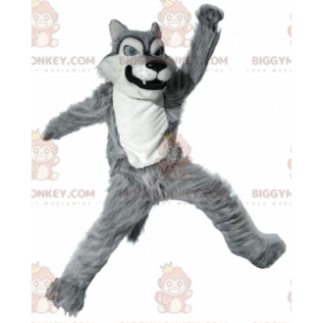 Grå og hvid ulv BIGGYMONKEY™ maskotkostume, Furry Bad Wolf-kostume - Ulv-maskoter - BIGGYMONKEY_011235 - BiggyMonkey.com