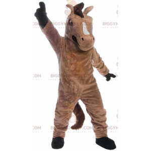 Στολή μασκότ Brown Horse BIGGYMONKEY™, Ρεαλιστική στολή Giant