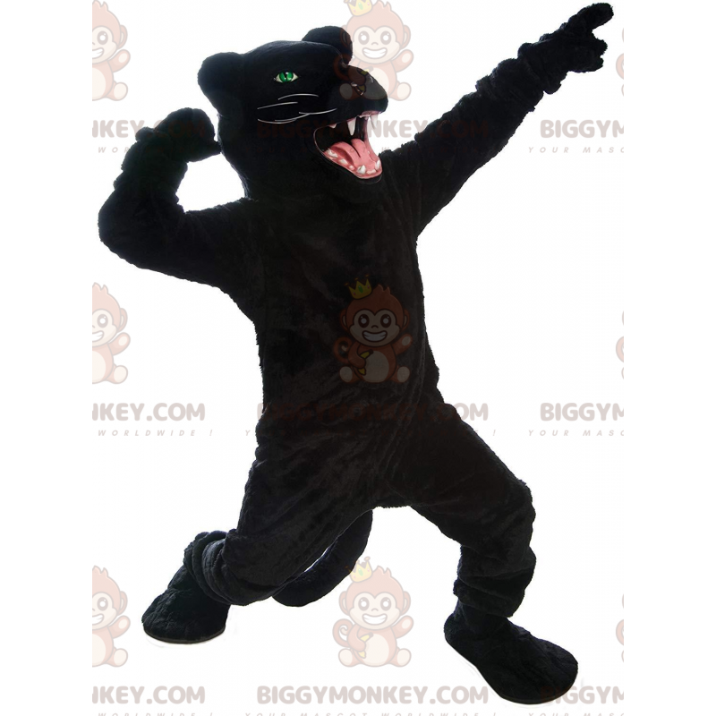 Traje de mascote de pantera negra realista gigante Traje de mascote de pantera negra realista gigante