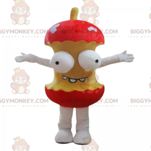 BIGGYMONKEY™ Mascot Costume Giant Apple Core with Googly Eyes –