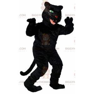 Kostium maskotki BIGGYMONKEY™ z czarnej pantery z dużymi kłami
