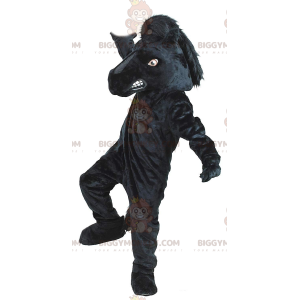 Giant Black Horse BIGGYMONKEY™ Mascot Costume, Equestrian